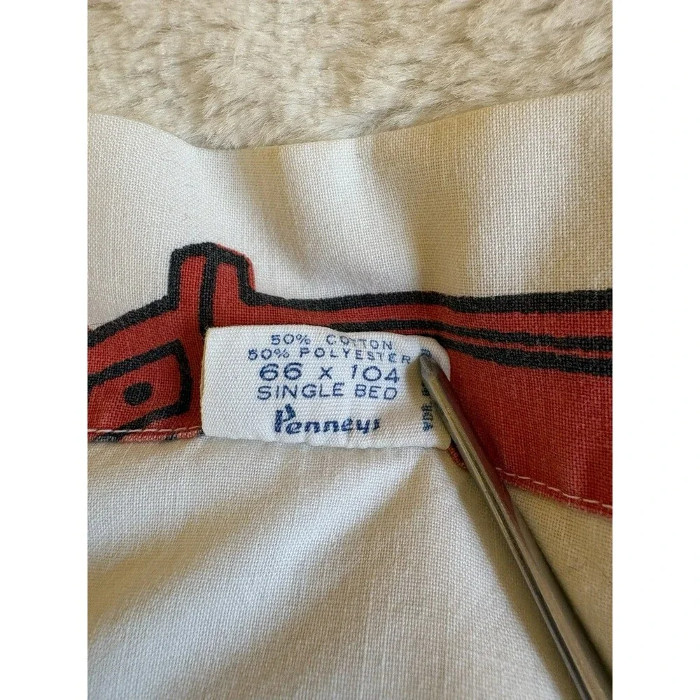 Vintage 1971 Peanuts Snoopy Charlie Brown Single Bed Flat Sheet JCPenney Muslin